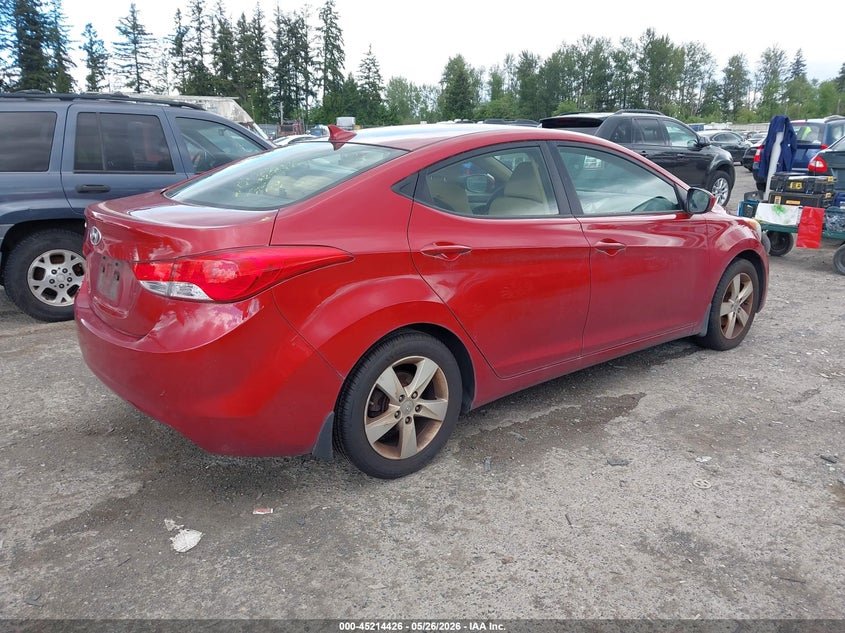 2013 Hyundai Elantra VIN KMHDH4AE2DU798815 IAAI salvage auction — NORMAL WEAR, Clear (Washington), sold $725 on 2026-07-15 (photo 4)