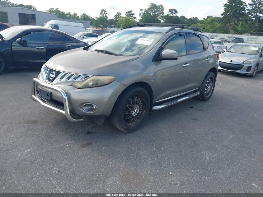 2009 Nissan Murano VIN JN8AZ18W59W126474 IAAI salvage auction — FRONT & REAR, Repossession Paperwork (Georgia), sold $325 on 2026-07-22 (photo 2)