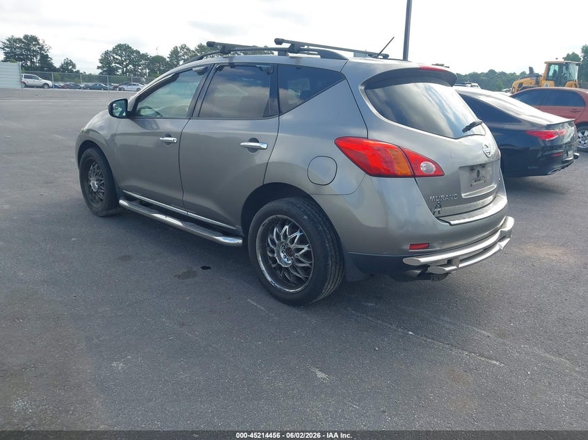 2009 Nissan Murano VIN JN8AZ18W59W126474 IAAI salvage auction — FRONT & REAR, Repossession Paperwork (Georgia), sold $325 on 2026-07-22 (photo 3)