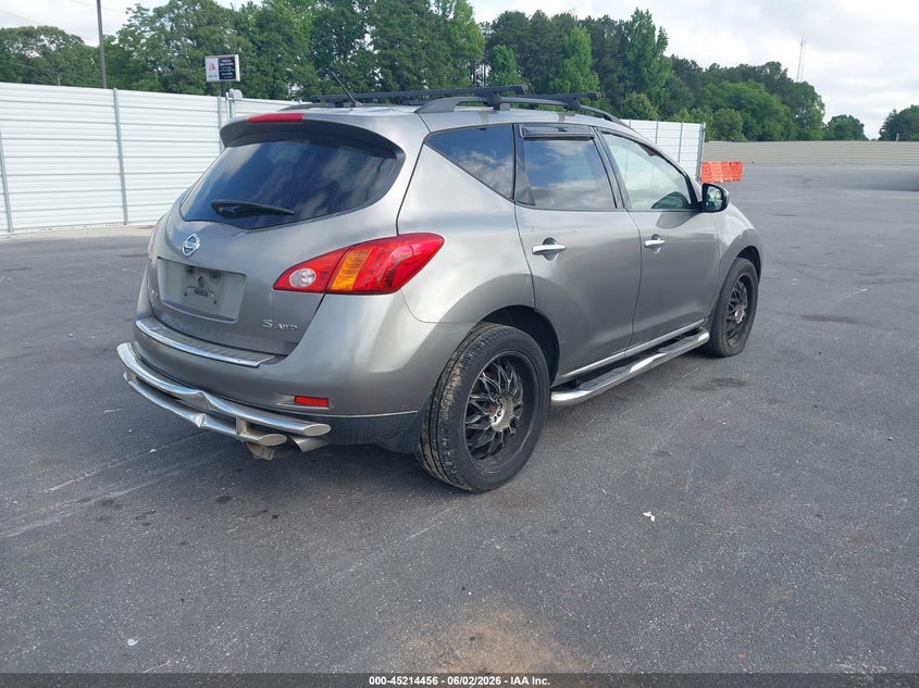 2009 Nissan Murano VIN JN8AZ18W59W126474 IAAI salvage auction — FRONT & REAR, Repossession Paperwork (Georgia), sold $325 on 2026-07-22 (photo 4)