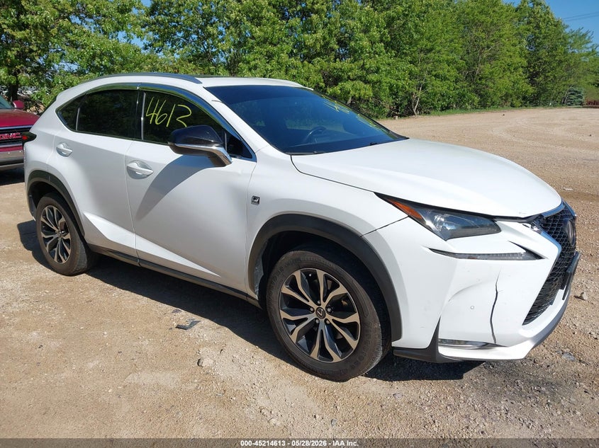 2016 Lexus Nx VIN JTJBARBZ3G2057617 IAAI salvage auction — FRONT END, Salvage Title, sold $7,750 on 2026-07-08 (photo 1)