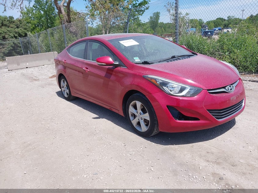 2016 Hyundai Elantra VIN KMHDH4AE6GU600905 IAAI salvage auction — NORMAL WEAR, Clear (Montana), sold $25 on 2026-07-28 (photo 1)