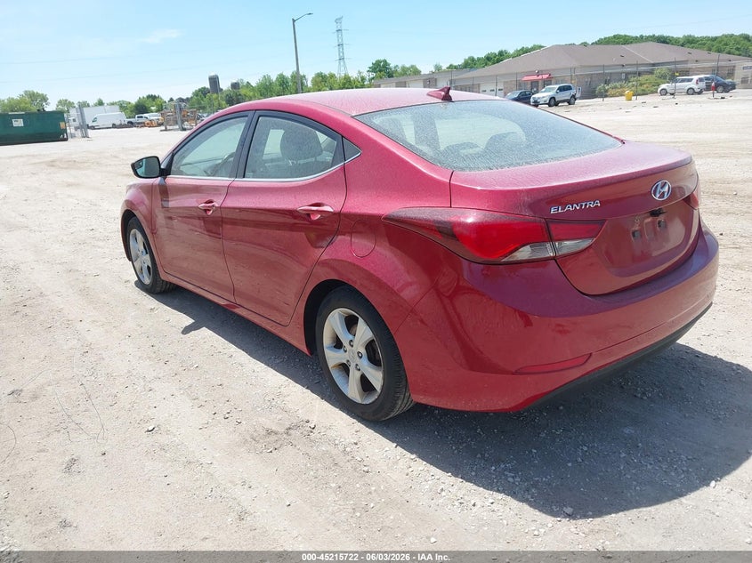 2016 Hyundai Elantra VIN KMHDH4AE6GU600905 IAAI salvage auction — NORMAL WEAR, Clear (Montana), sold $25 on 2026-07-28 (photo 3)