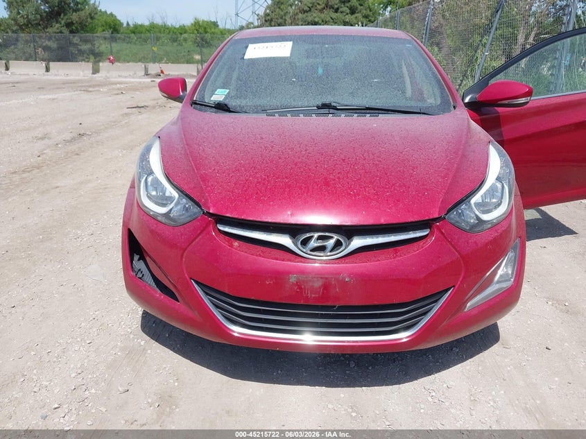 2016 Hyundai Elantra VIN KMHDH4AE6GU600905 IAAI salvage auction — NORMAL WEAR, Clear (Montana), sold $25 on 2026-07-28 (photo 6)