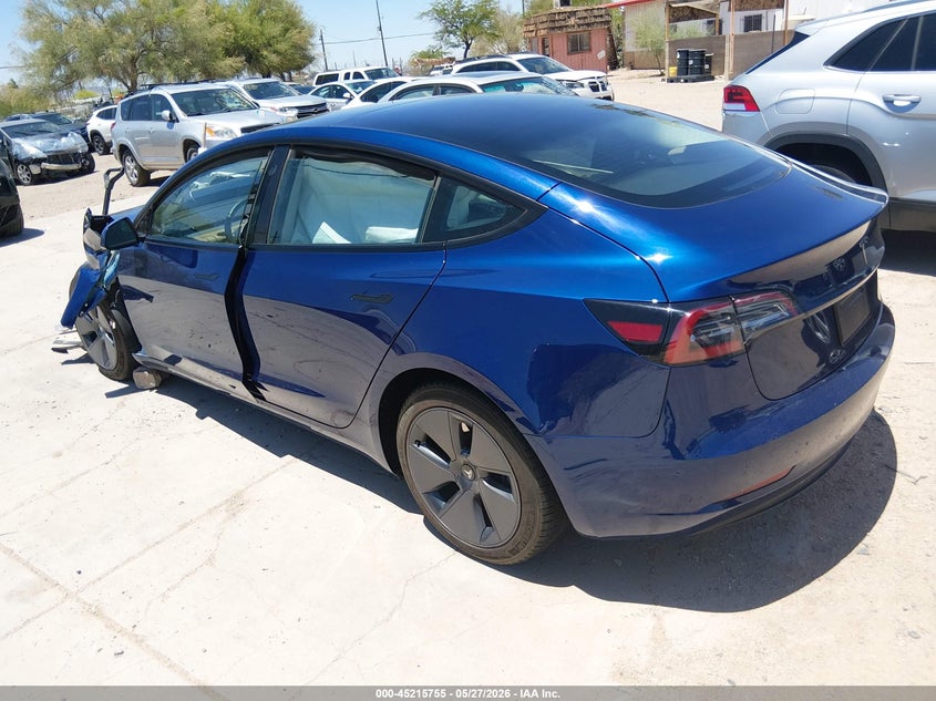 2023 Tesla Model 3 VIN 5YJ3E1EA4PF712500 IAAI salvage auction — FRONT END, Salvage Title, sold $50 on 2026-07-30 (photo 3)