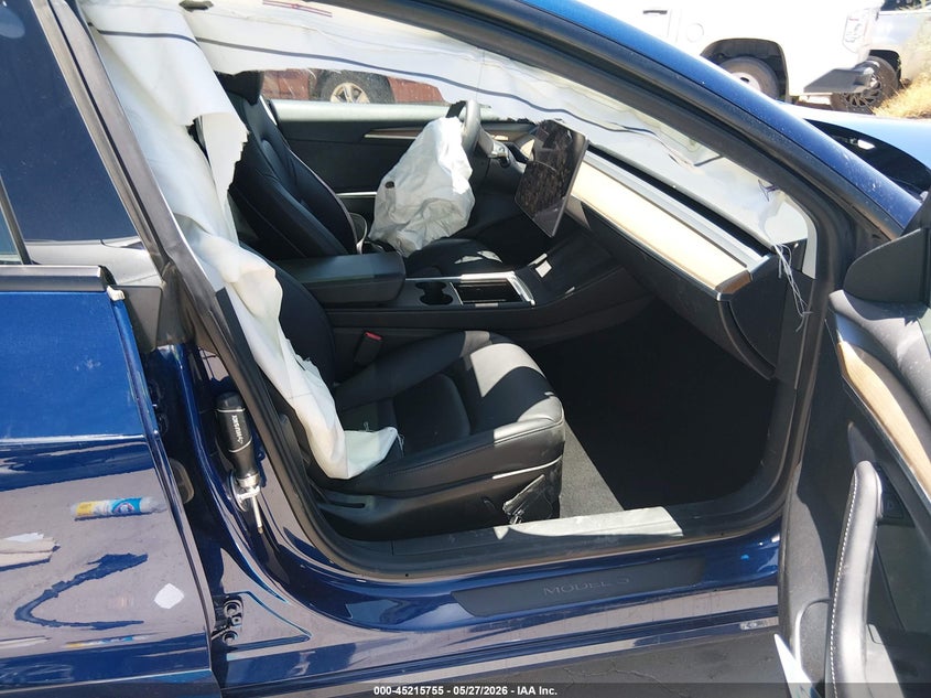 2023 Tesla Model 3 VIN 5YJ3E1EA4PF712500 IAAI salvage auction — FRONT END, Salvage Title, sold $50 on 2026-07-30 (photo 5)