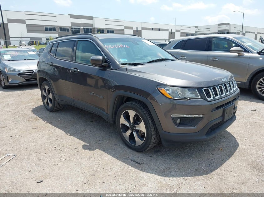 2018 Jeep Compass VIN 3C4NJCBBXJT181602 IAAI salvage auction — HAIL, Salvage Title, sold $3,625 on 2026-07-28 (photo 1)