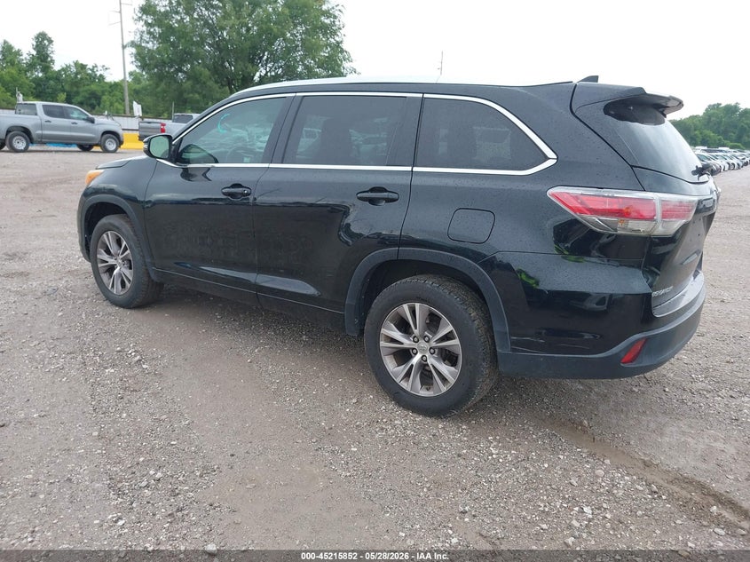 2014 Toyota Highlander VIN 5TDKKRFH6ES016678 IAAI salvage auction — HAIL, Salvage Title, sold $6,650 on 2026-07-20 (photo 3)