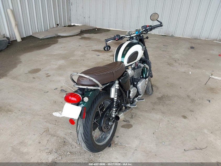 2018 Triumph motorcycle Bonneville VIN SMTD40HL2JT843770 IAAI salvage auction — FRONT END, Salvage (Texas), sold $2,750 on 2026-07-08 (photo 4)