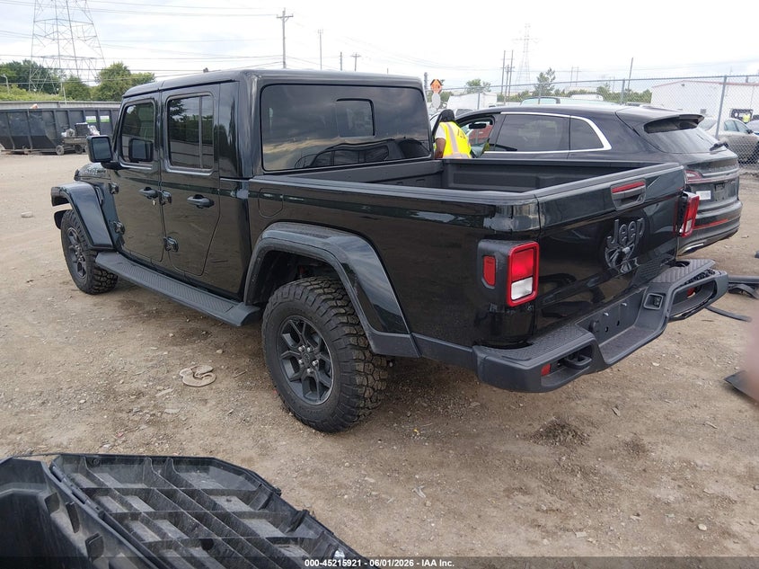 2025 Jeep Gladiator VIN 1C6PJTAG9SL534776 IAAI salvage auction — SIDE, Salvage Title, sold $15,100 on 2026-07-09 (photo 3)