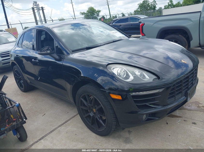2015 Porsche Macan VIN WP1AB2A57FLB50262 IAAI salvage auction — LEFT & RIGHT, Original (Texas), sold $9,700 on 2026-07-17 (photo 1)