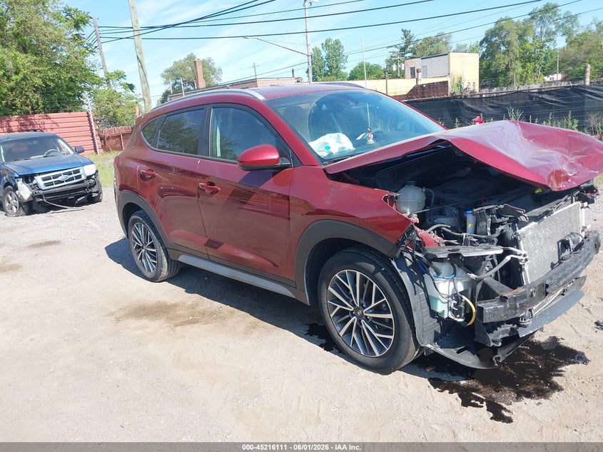 2020 Hyundai Tucson VIN KM8J3CAL6LU112638 IAAI salvage auction — FRONT END, Clear (Michigan), sold $2,250 on 2026-07-09 (photo 1)