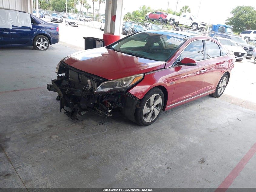 2016 Hyundai Sonata VIN KMHE34L19GA017811 IAAI salvage auction — FRONT END, Salvage Title, sold $1,250 on 2026-07-15 (photo 2)