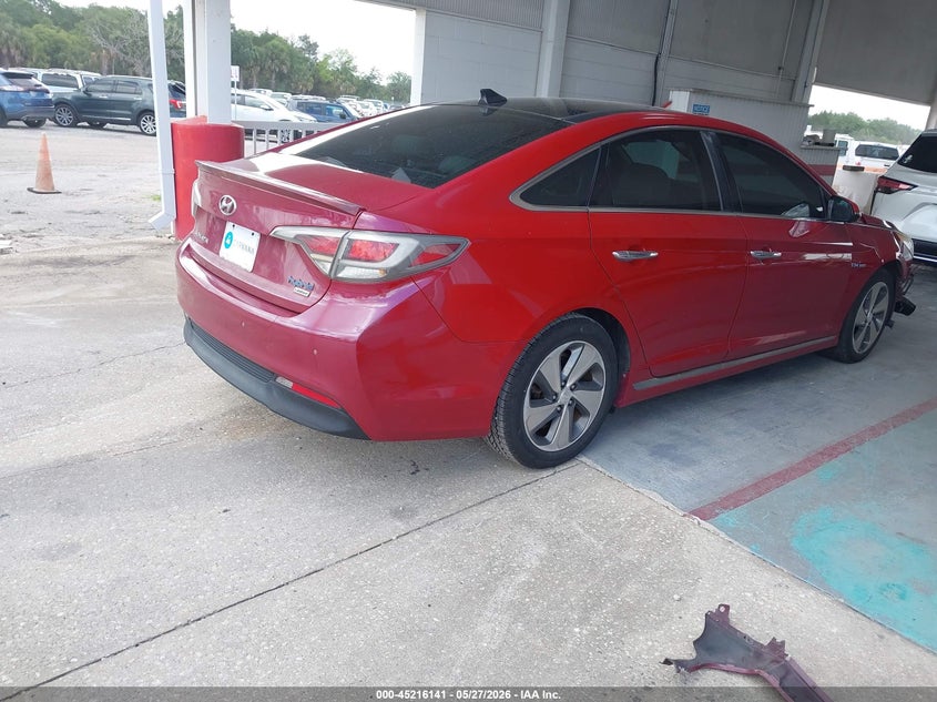 2016 Hyundai Sonata VIN KMHE34L19GA017811 IAAI salvage auction — FRONT END, Salvage Title, sold $1,250 on 2026-07-15 (photo 4)