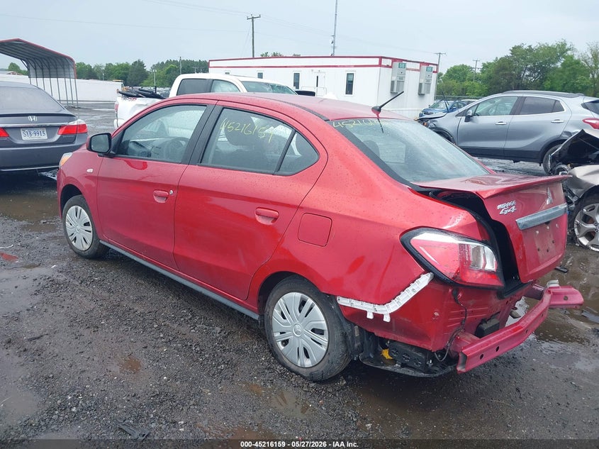 2024 Mitsubishi Mirage VIN ML32FUFJXRHF13730 IAAI salvage auction — REAR END, Salvage Title, sold $1,950 on 2026-07-16 (photo 3)