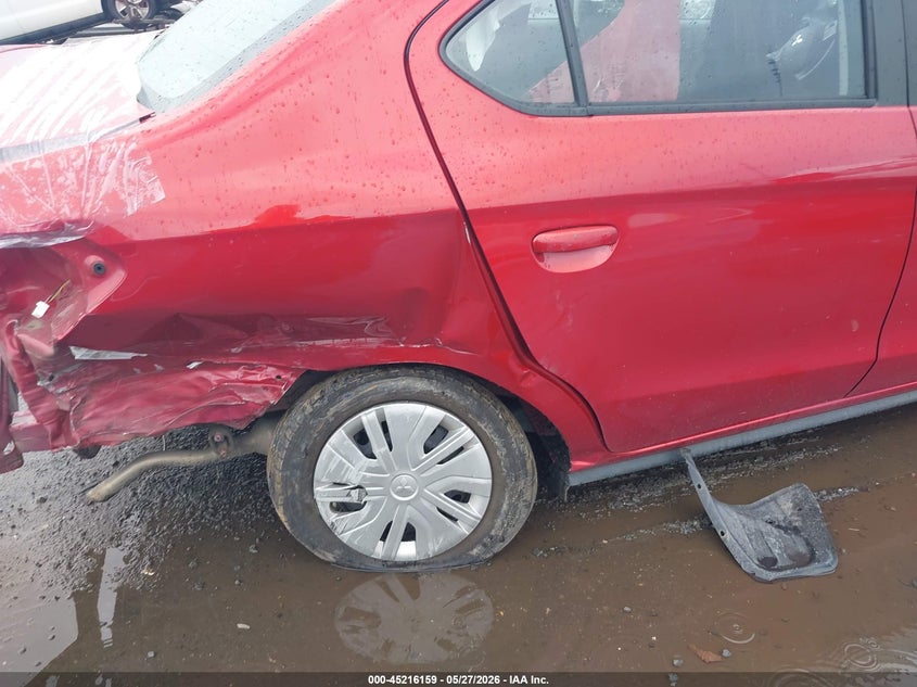 2024 Mitsubishi Mirage VIN ML32FUFJXRHF13730 IAAI salvage auction — REAR END, Salvage Title, sold $1,950 on 2026-07-16 (photo 6)
