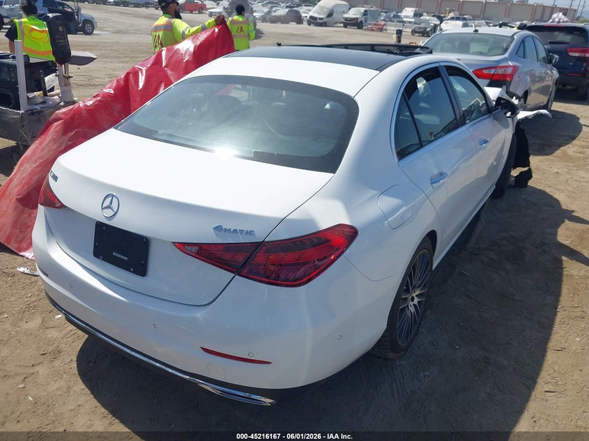 2024 Mercedes-benz C-klasse VIN W1KAF4HB1RR229995 IAAI salvage auction — FRONT END, Salvage Title, sold $7,200 on 2026-07-22 (photo 4)