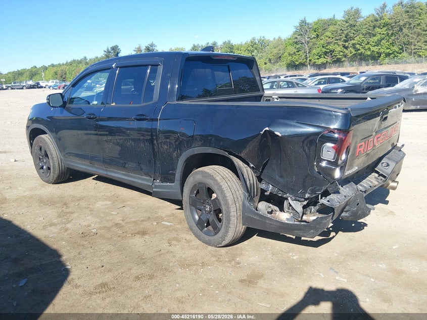 2024 Honda Ridgeline VIN 5FPYK3F83RB000771 IAAI salvage auction — LEFT REAR, Salvage (Massachusetts), sold $8,375 on 2026-07-24 (photo 3)