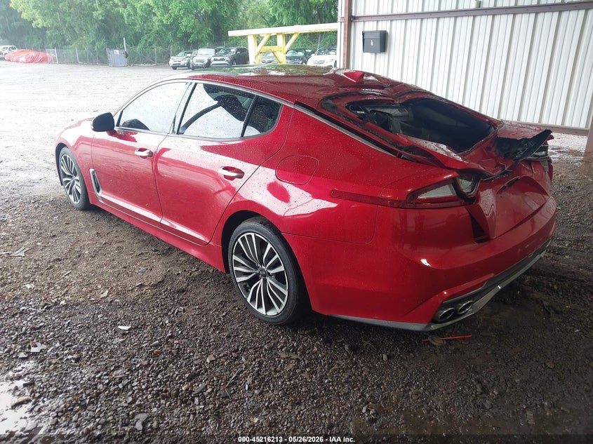2019 Kia Stinger VIN KNAE15LAXK6068274 IAAI salvage auction — REAR END, Salvage (Georgia), sold $3,700 on 2026-07-31 (photo 3)