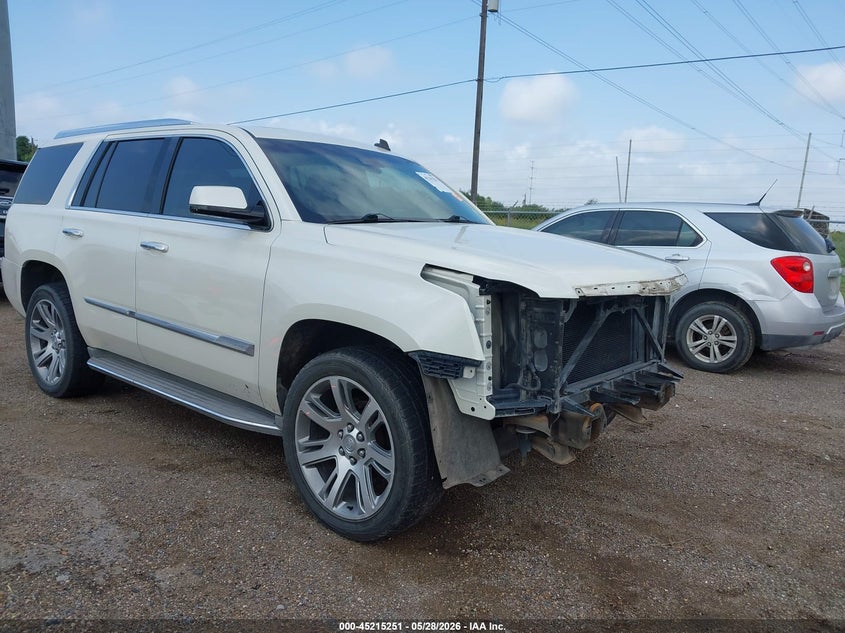 2015 Cadillac Escalade VIN 1GYS3BKJ1FR181075 IAAI salvage auction — FRONT END, Original (Texas), sold $6,600 on 2026-07-21 (photo 1)