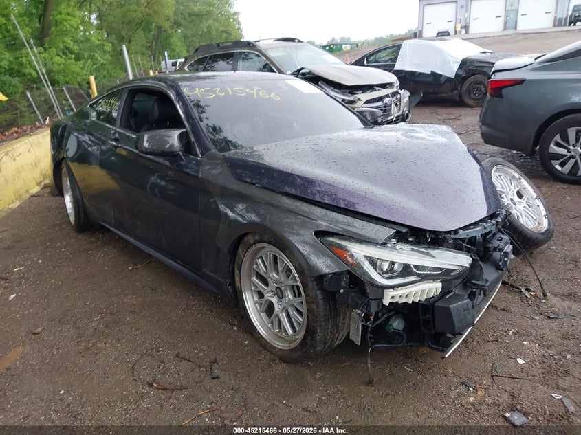 2019 Infiniti Q60 VIN JN1EV7EK5KM231095 IAAI salvage auction — FRONT END, Salvage Title, sold $2,400 on 2026-07-08 (photo 1)