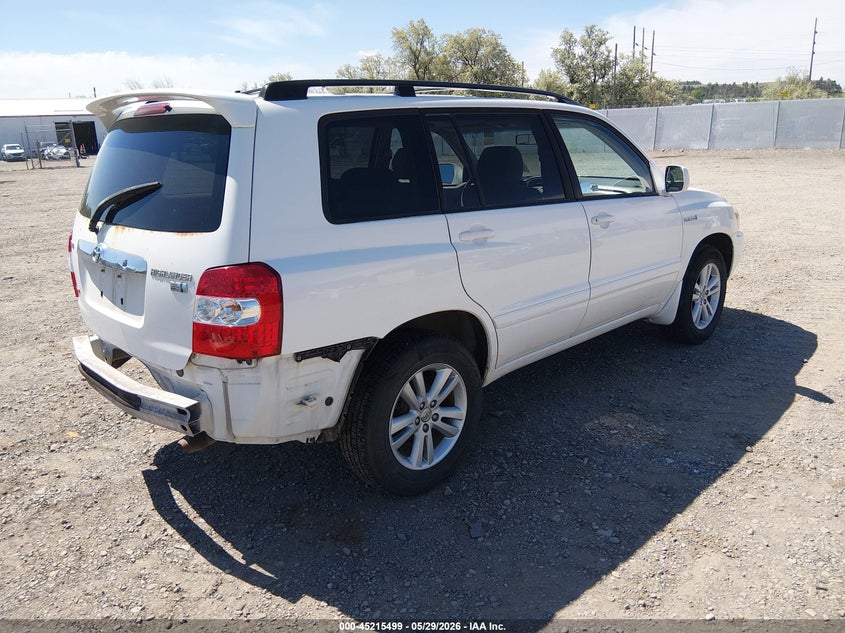 2007 Toyota Highlander hybrid VIN JTEEW21A570047411 IAAI salvage auction — REAR END, Clear (Montana), sold $1,450 on 2026-07-11 (photo 4)