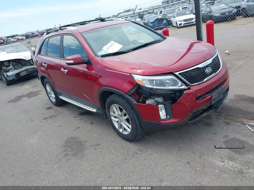 2014 Kia Sorento VIN 5XYKT3A68EG495425 IAAI salvage auction — FRONT END, Prior Salvage (Minnesota), sold $300 on 2026-07-29 (photo 1)