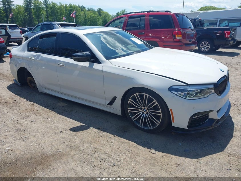 2017 BMW 5er VIN WBAJE7C36HG888886 IAAI salvage auction — LEFT & RIGHT, Salvage (Massachusetts), sold $11,200 on 2026-07-31 (photo 1)