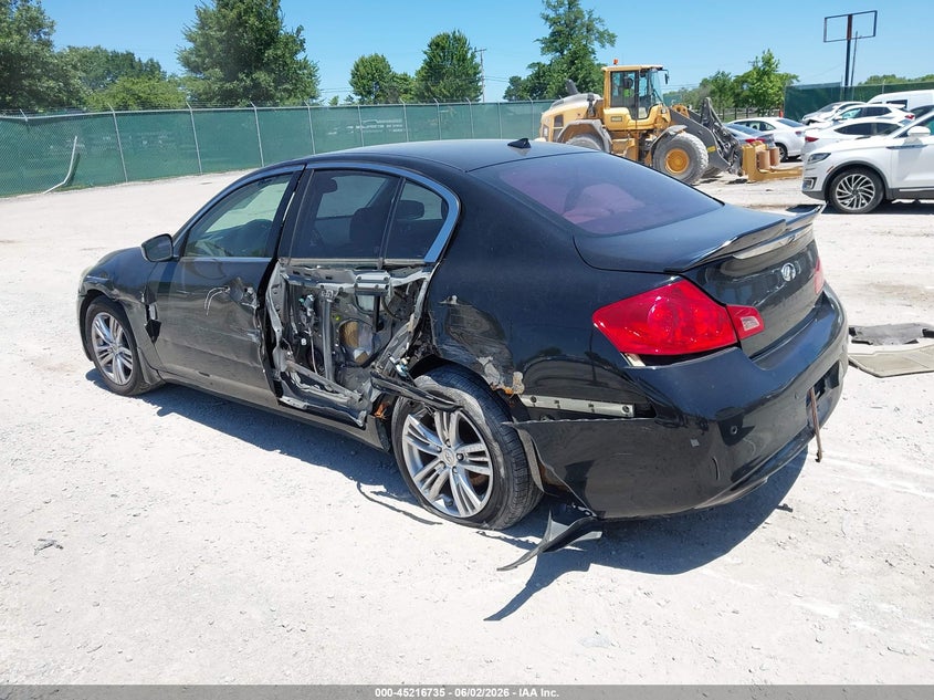 2011 Infiniti G37 VIN JN1CV6AR9BM411796 IAAI salvage auction — LEFT SIDE, Salvage (Kentucky), sold $25 on 2026-07-29 (photo 3)