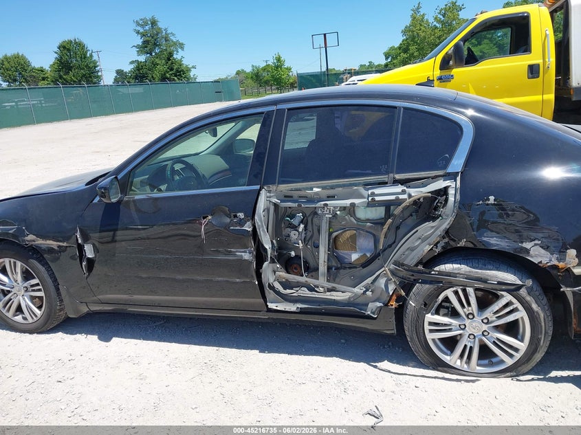 2011 Infiniti G37 VIN JN1CV6AR9BM411796 IAAI salvage auction — LEFT SIDE, Salvage (Kentucky), sold $25 on 2026-07-29 (photo 6)
