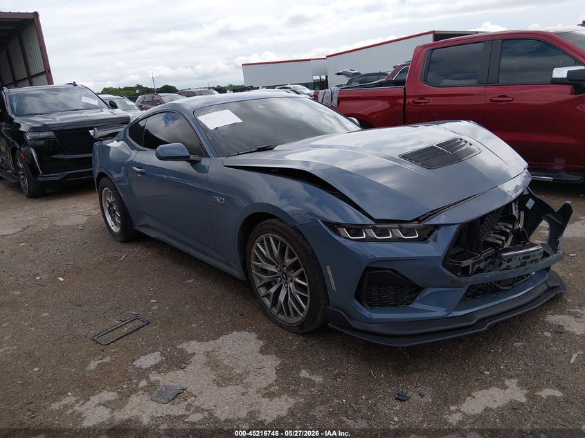 2024 Ford Mustang VIN 1FA6P8CF1R5431201 IAAI salvage auction — FRONT END, Salvage Title, sold $17,000 on 2026-07-28 (photo 1)