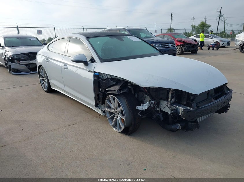 2025 Audi A5 VIN WAUDACF57SA018265 IAAI salvage auction — FRONT END, Original (Texas), sold $19,975 on 2026-07-24 (photo 1)