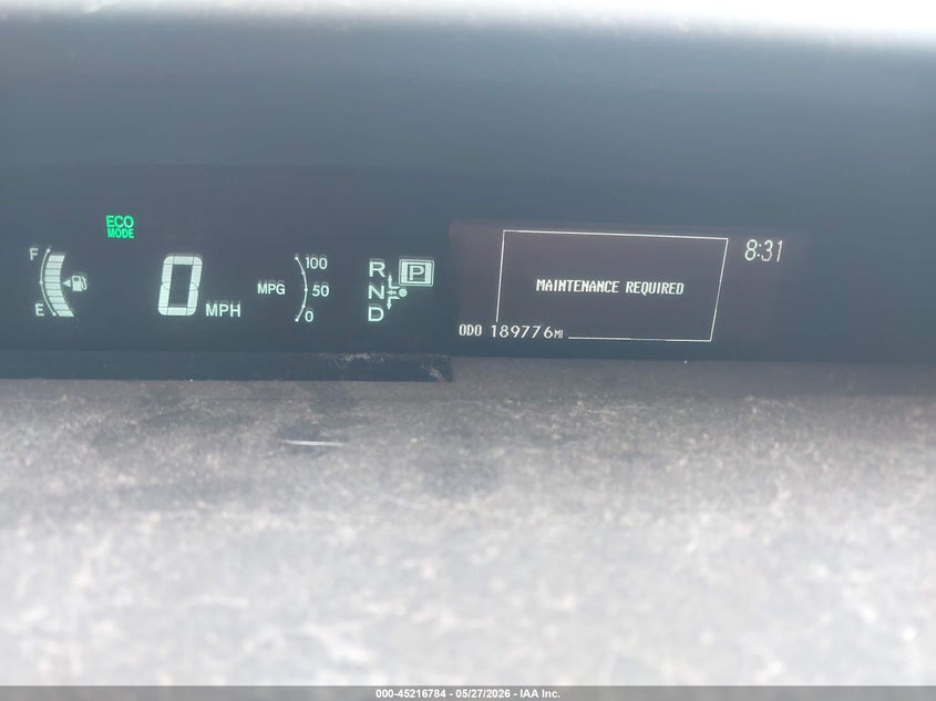 2012 Toyota Prius VIN JTDKN3DU1C1490780 IAAI salvage auction — FRONT END, Original (Texas), sold $1,550 on 2026-07-29 (photo 7)