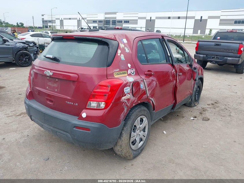 2015 Chevrolet Trax VIN KL7CJKSB1FB245257 IAAI salvage auction — ALL OVER, Salvage Title, sold $475 on 2026-07-21 (photo 4)