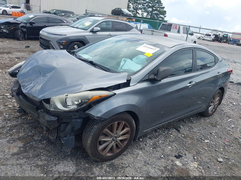 2016 Hyundai Elantra VIN KMHDH4AE9GU623711 IAAI salvage auction — FRONT END, Salvage Title, sold $950 on 2026-07-15 (photo 2)