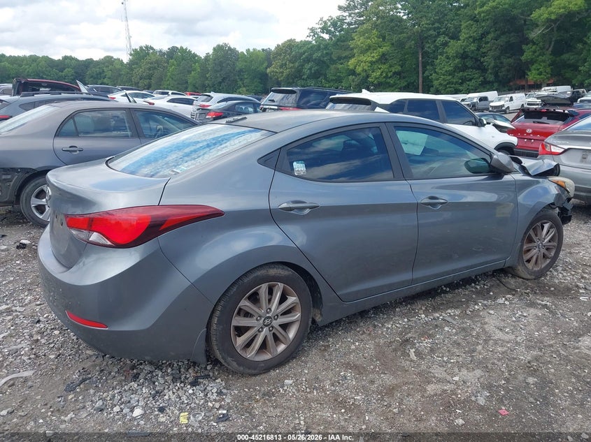 2016 Hyundai Elantra VIN KMHDH4AE9GU623711 IAAI salvage auction — FRONT END, Salvage Title, sold $950 on 2026-07-15 (photo 4)
