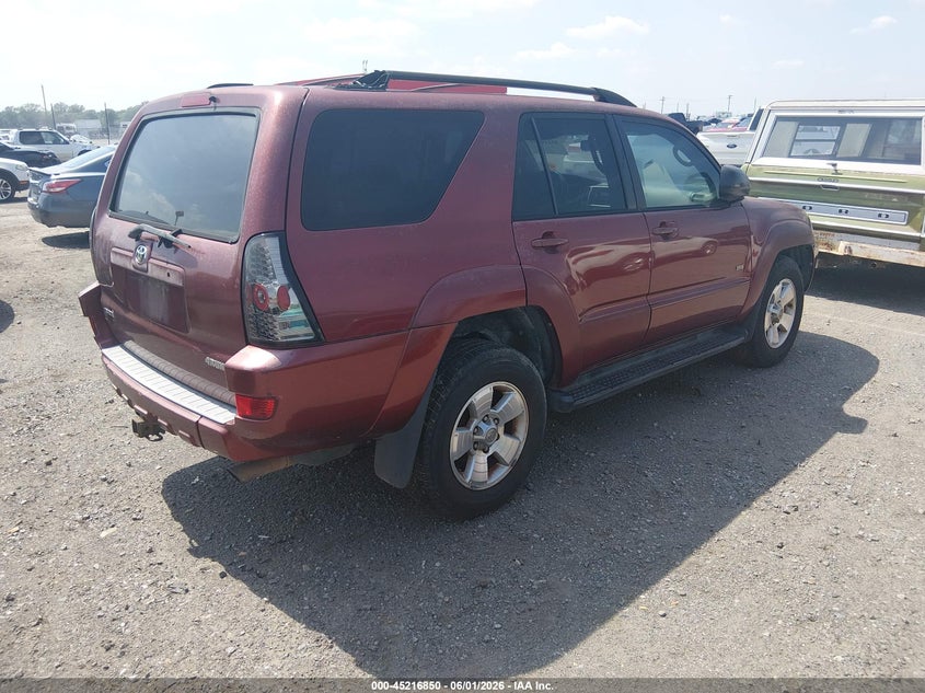 2005 Toyota 4runner VIN JTEZU14R958036266 IAAI salvage auction — NORMAL WEAR, Clear (Arkansas), sold $1,650 on 2026-07-08 (photo 4)