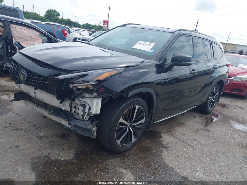 2021 Toyota Highlander VIN 5TDLZRAH7MS089256 IAAI salvage auction — FRONT END, Salvage Title, sold $10,300 on 2026-07-30 (photo 2)