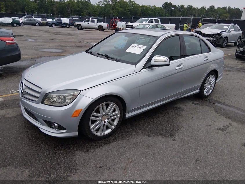 2009 Mercedes-benz C class VIN WDDGF54X19R069229 IAAI salvage auction — WATER/FLOOD, Salvage (South Carolina), sold $375 on 2026-07-08 (photo 2)