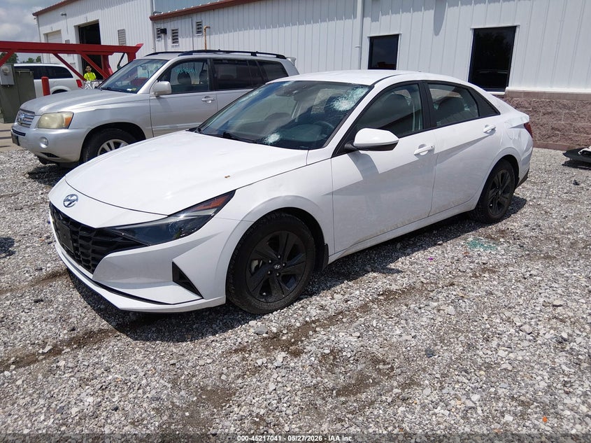 2022 Hyundai Elantra VIN KMHLM4AJ6NU023584 IAAI salvage auction — HAIL, Salvage Title, sold $7,000 on 2026-07-27 (photo 2)