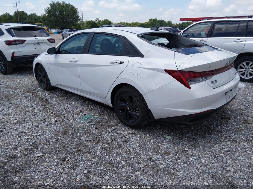 2022 Hyundai Elantra VIN KMHLM4AJ6NU023584 IAAI salvage auction — HAIL, Salvage Title, sold $4,450 on 2026-07-26 (photo 3)