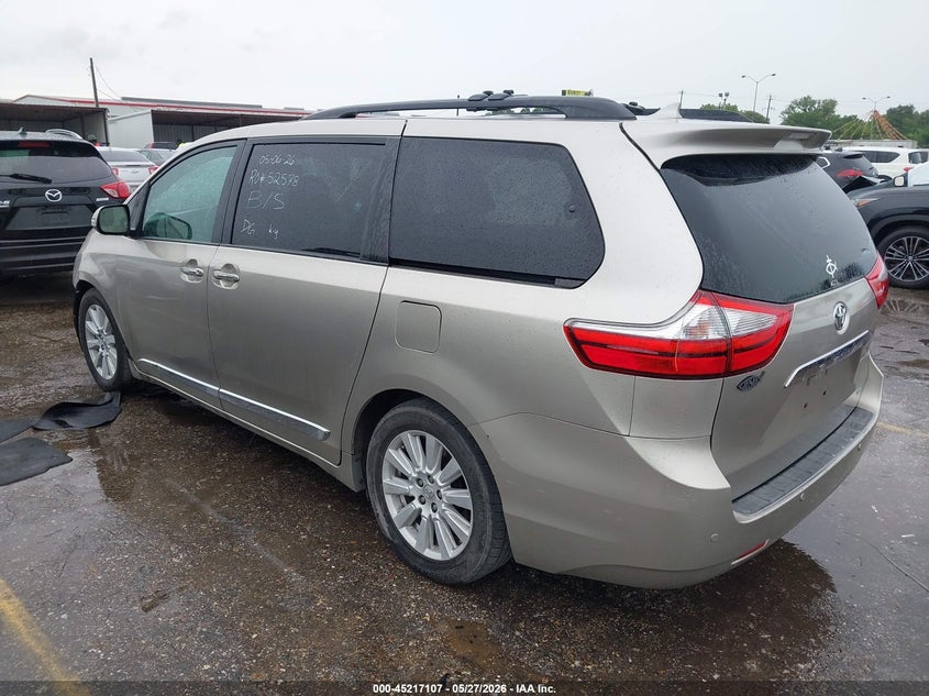 2017 Toyota Sienna VIN 5TDYZ3DC6HS770145 IAAI salvage auction — FRONT END, Original (Texas), sold $9,975 on 2026-07-08 (photo 3)