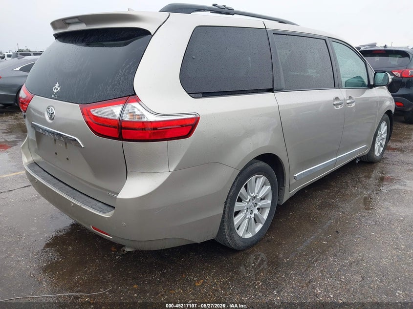 2017 Toyota Sienna VIN 5TDYZ3DC6HS770145 IAAI salvage auction — FRONT END, Original (Texas), sold $9,975 on 2026-07-08 (photo 4)