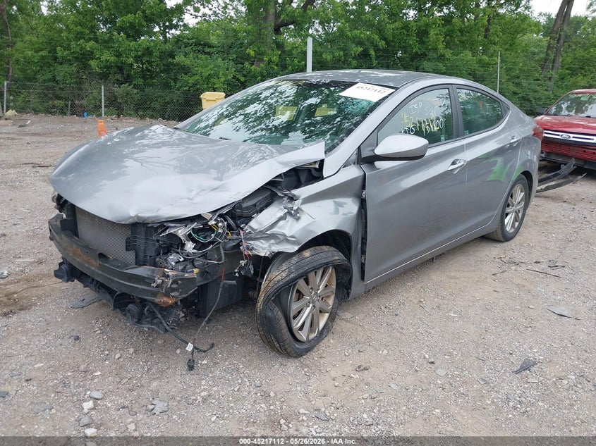 2014 Hyundai Elantra VIN KMHDH4AE6EU154400 IAAI salvage auction — LEFT FRONT, Salvage Title, sold $600 on 2026-07-22 (photo 2)