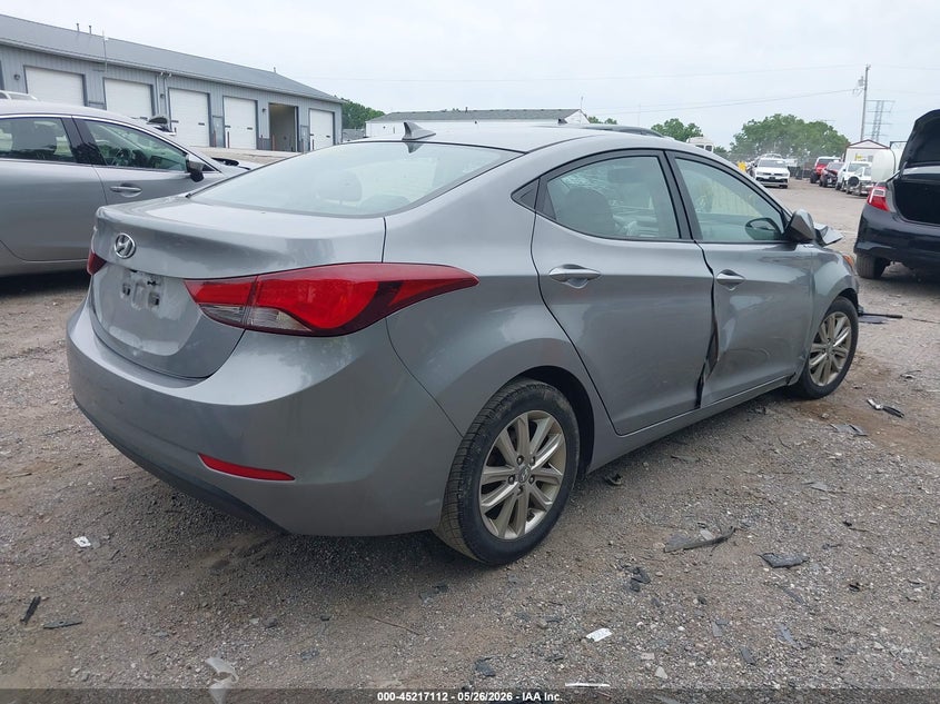 2014 Hyundai Elantra VIN KMHDH4AE6EU154400 IAAI salvage auction — LEFT FRONT, Salvage Title, sold $600 on 2026-07-22 (photo 4)