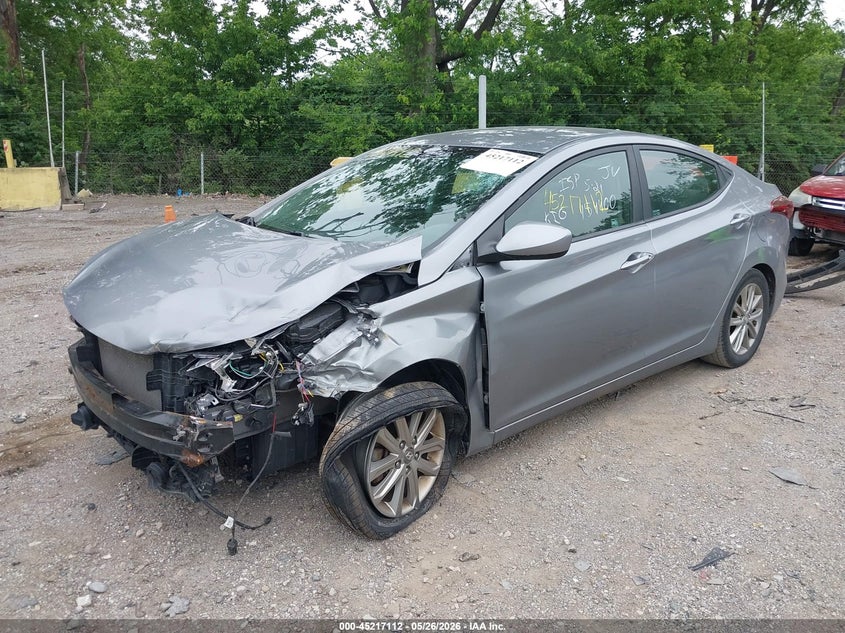 2014 Hyundai Elantra VIN KMHDH4AE6EU154400 IAAI salvage auction — LEFT FRONT, Salvage Title, sold $600 on 2026-07-22 (photo 6)