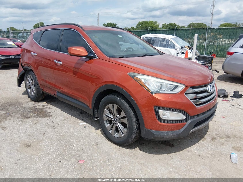 2015 Hyundai Santa fe VIN 5XYZU3LBXFG281334 IAAI salvage auction — SIDE, Salvage Title, sold $1,300 on 2026-07-24 (photo 1)