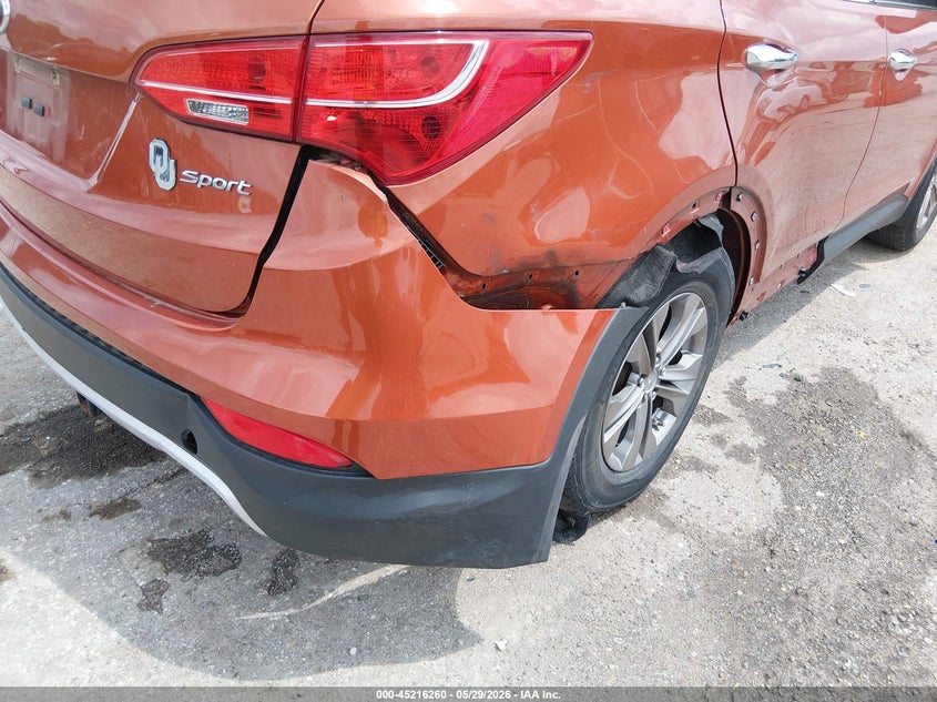 2015 Hyundai Santa fe VIN 5XYZU3LBXFG281334 IAAI salvage auction — SIDE, Salvage Title, sold $1,300 on 2026-07-24 (photo 6)