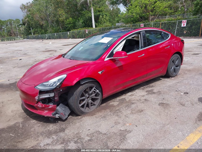 2018 Tesla Model 3 VIN 5YJ3E1EA8JF016777 IAAI salvage auction — LEFT FRONT, Salvage Title, sold $4,100 on 2026-07-23 (photo 2)