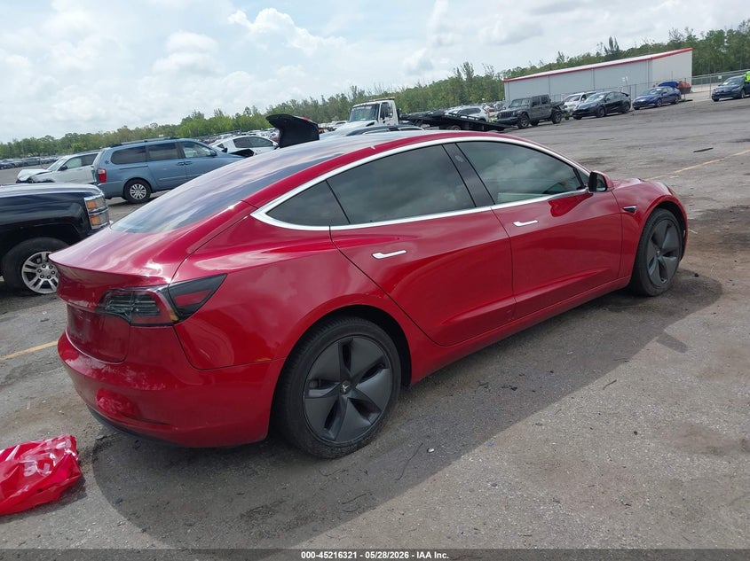 2018 Tesla Model 3 VIN 5YJ3E1EA8JF016777 IAAI salvage auction — LEFT FRONT, Salvage Title, sold $4,100 on 2026-07-23 (photo 4)
